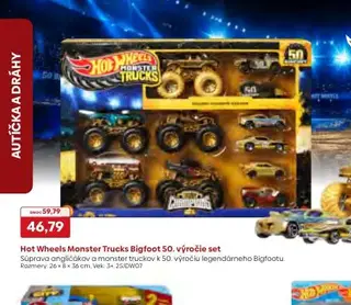 Hot Wheels Monster Trucks Bigfoot 50. výročie set