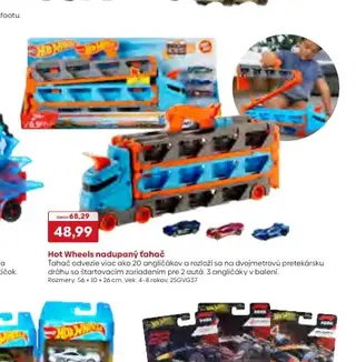 Hot Wheels nadupaný ťahač