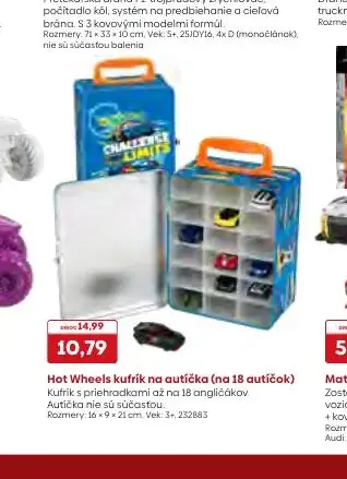 Hot Wheels kufrík na autíčka (na 18 autíčok)