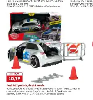 Audi RS3 polícia, česká verzia