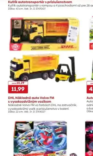 DHL Nákladné auto Volvo FM s vysokozdvižným vozíkom