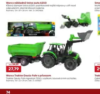 Worxx Traktor Deutz-Fahr s prívesom