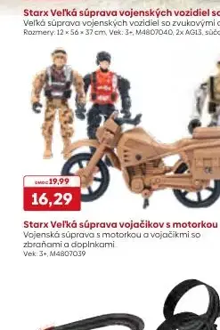Starx Veľká súprava vojakov s motorkou
