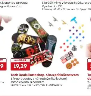 Tech Deck Skateshop, 6 ks s príslušenstvom