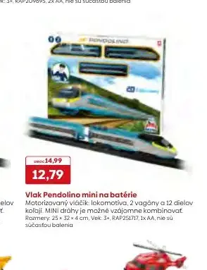 Vlak Pendolino mini na batérie