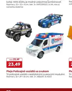 Plejo Policajné vozidlá so zvukom