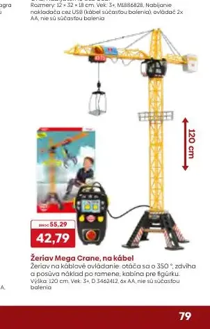 Žeriav Mega Crane, na kábel