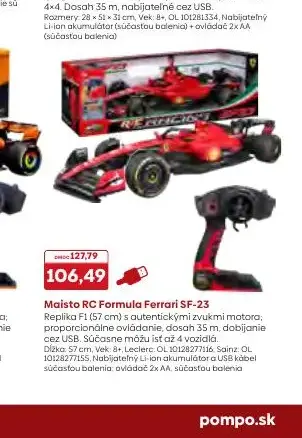 Maisto RC Formula Ferrari SF-23