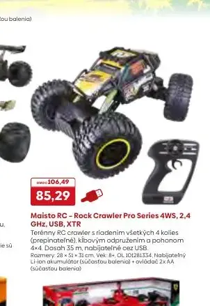 Maisto RC – Rock Crawler Pro Series 4WS, 2,4 GHz, USB, XTR