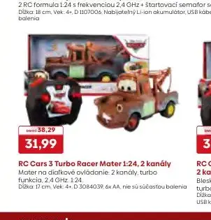 RC Cars 3 Turbo Racer Mater 1:24, 2 kanály