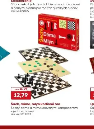 Šach, dáma, mlyn Rodinná hra
