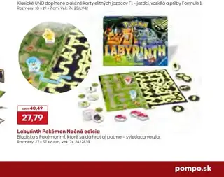 Labyrinth Pokémon Nočná edícia