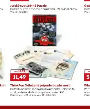 ThinkFun Odložené prípady: Jazda smrti