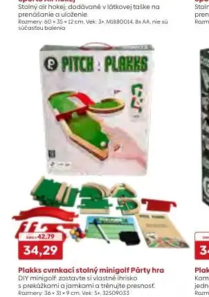 Plakks cvrnkací stolný minigolf Párty hra