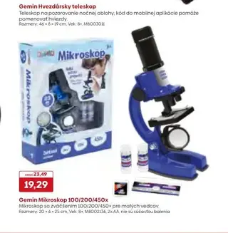 Gemin Mikroskop 100/200/450x