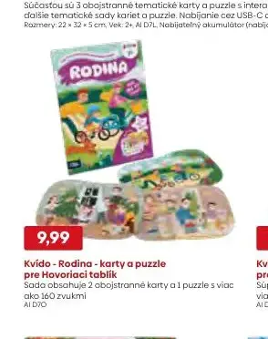 Albi Kvído - Rodina - karty a puzzle pre Hovoriaci tablík