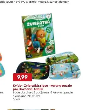 Albi Kvído - Zvieratká z lesa - karty a puzzle pre Hovoriaci tablík